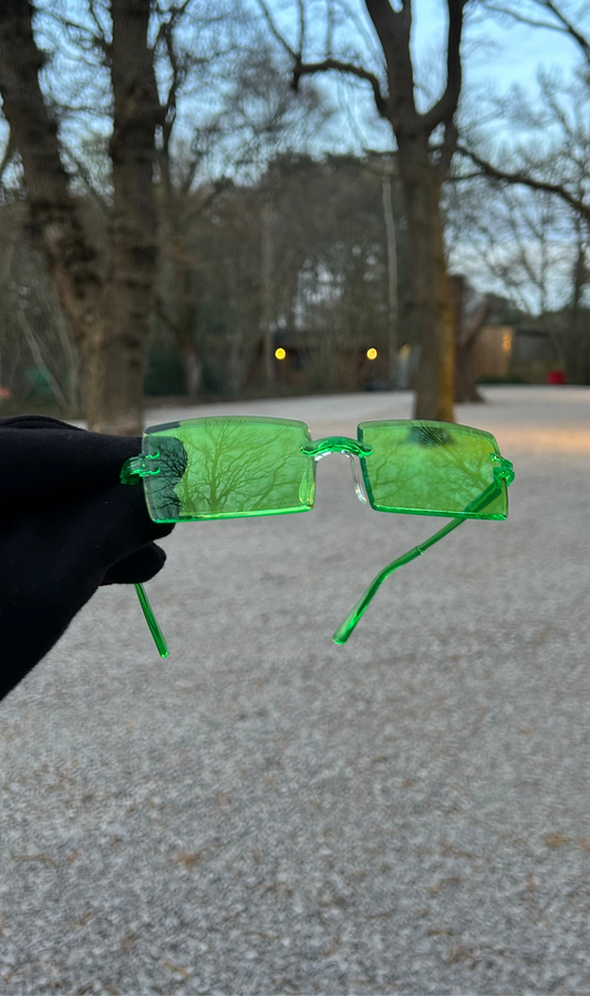 Green Apple Rectangular Sun Glasses