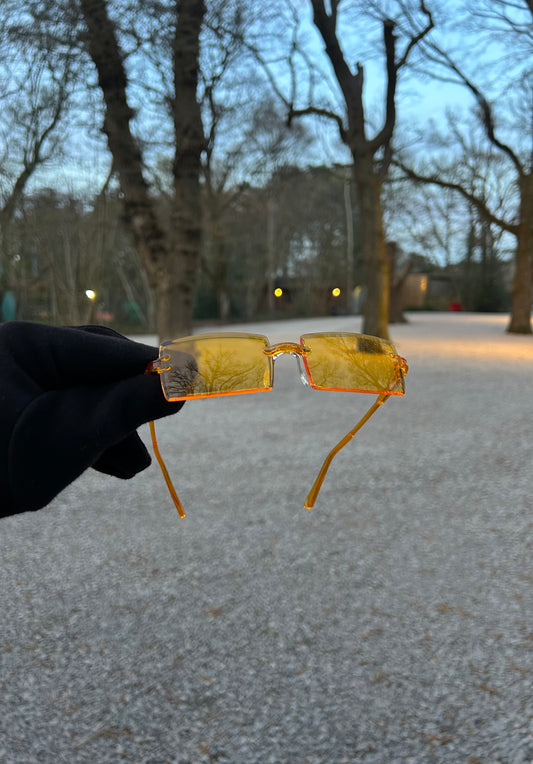 Sun Ray Yellow Rectangular Sun Glasses