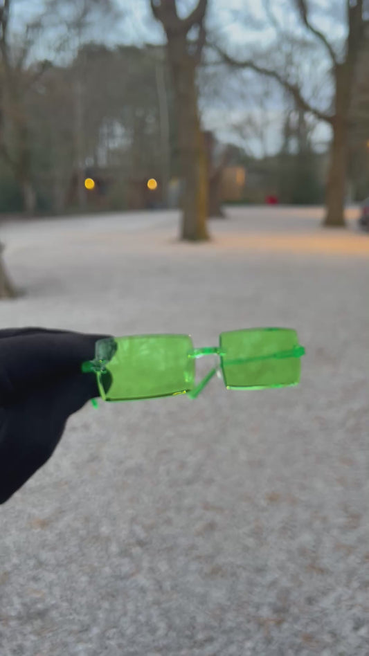 Green Apple Rectangular Sun Glasses